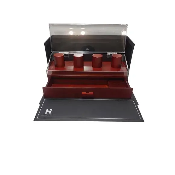 holme and hadfield watch display case walnut